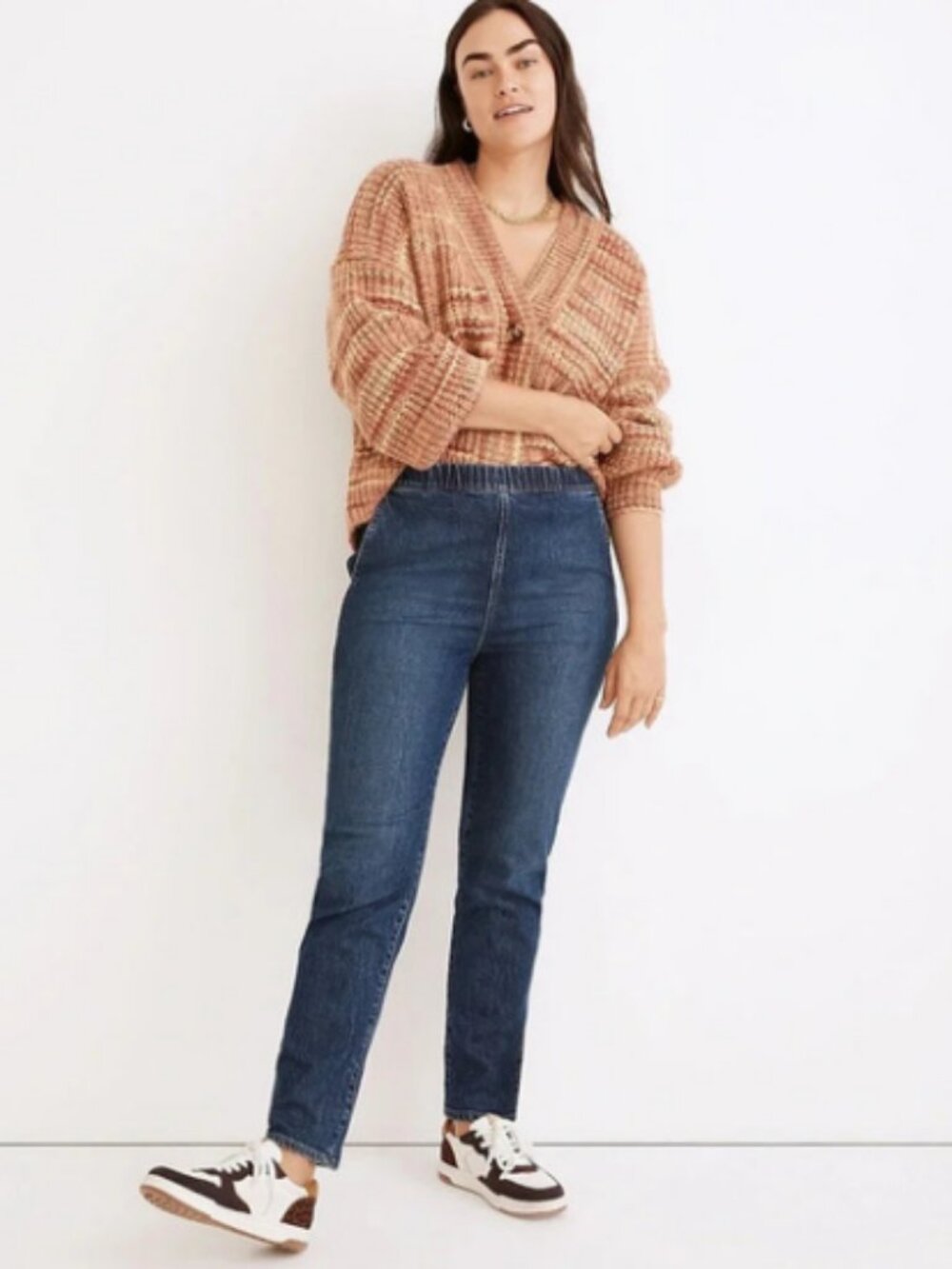 Madewell High Rise Pull On Straight Leg in Saull Wash Stretch Jeans Size 32
